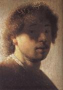 Rembrandt Harmensz Van Rijn Sjalvportratt at about 21 ars alder Sweden oil painting artist